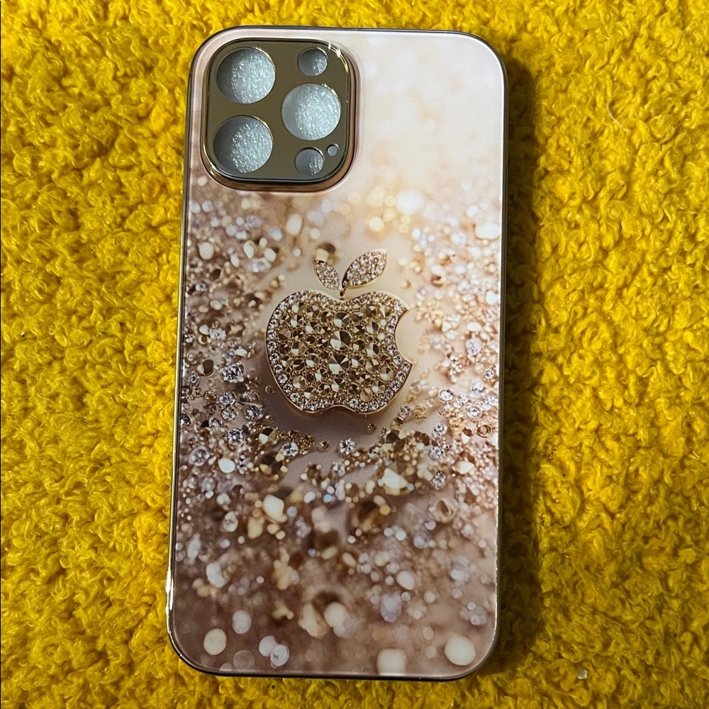 Apple Glitter Gold Phone Case
